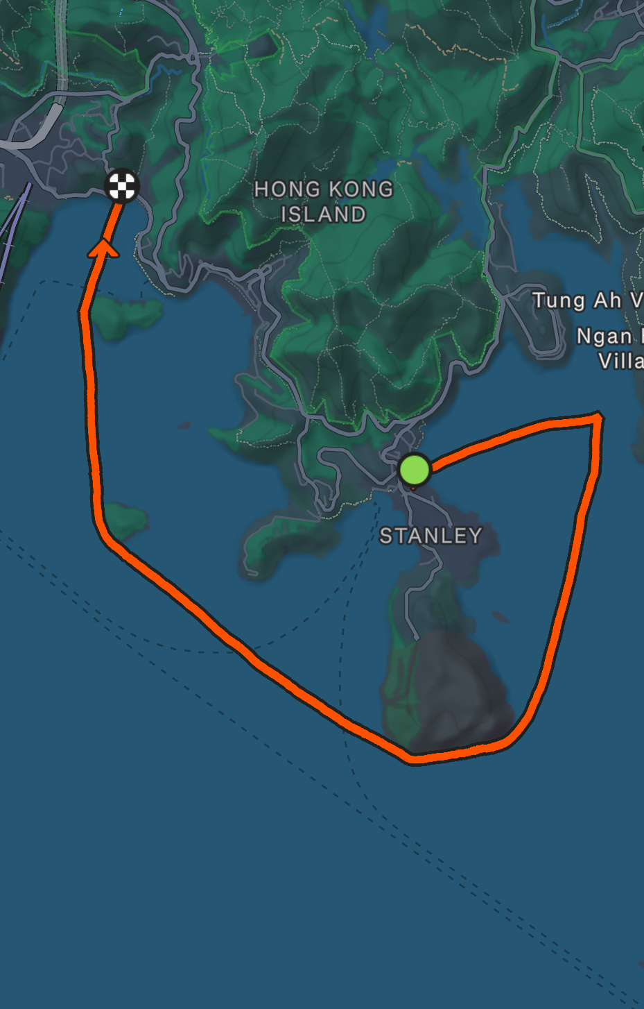 Clean Half 15km race route from Stanley Main Beach to Deep Water Bay